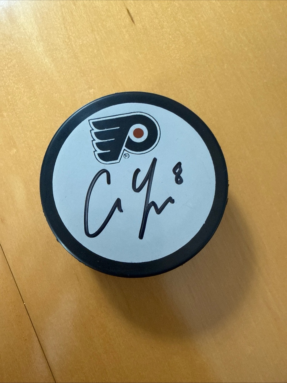 Philadelphia Flyers Cam York Autographed Hockey Puck